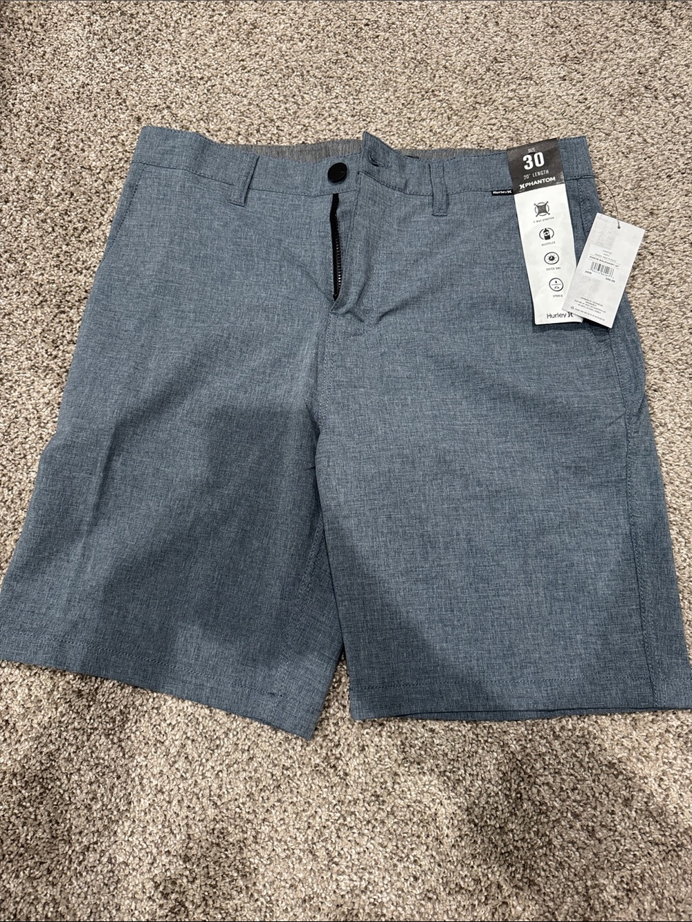 Men's Blue Performance Stretch Shorts